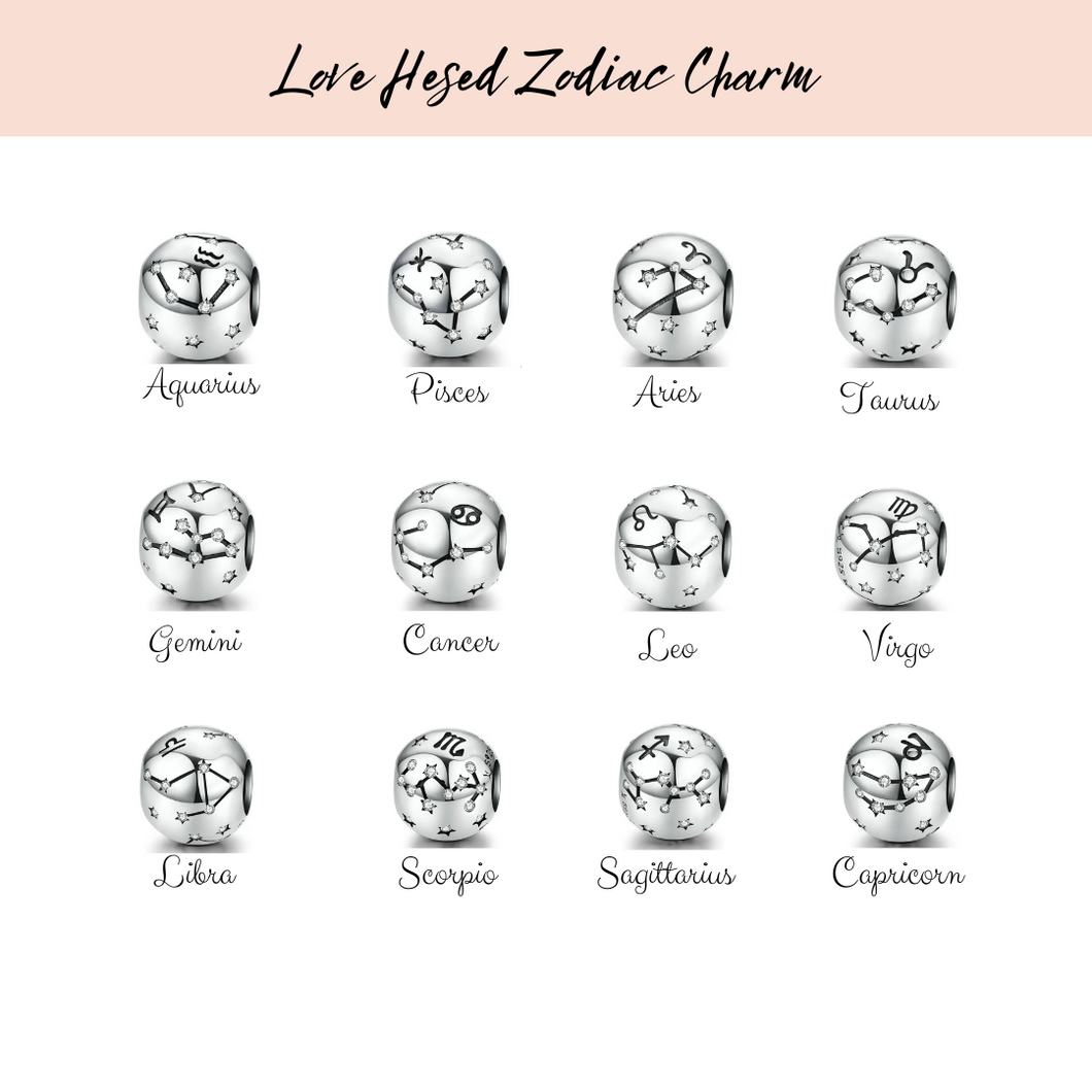 Zodiac Constellation Charm