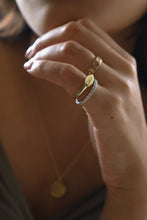 Load image into Gallery viewer, Solid Gold Solace Wave Signet Ring
