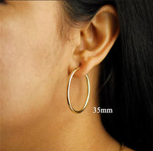 Load image into Gallery viewer, Gold-filled Everyday Classic Hoop Earrings [35mm
