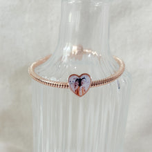 Load image into Gallery viewer, Rose gold Heartbeat Photo Charm
