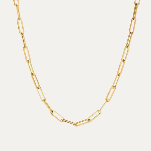 Gold filled paperclip chain