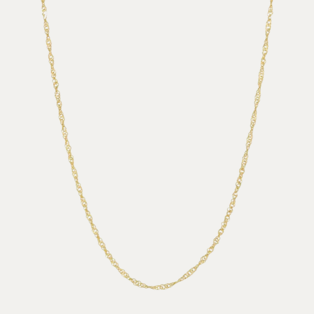 Gold filled Singapore chain necklace