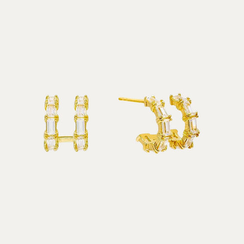 Double Row Baguette Ring