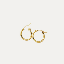 Load image into Gallery viewer, Gold-filled Everyday Classic Hoop Earrings [15mm]

