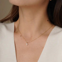 Load image into Gallery viewer, Gold filled Single pearl drop necklace
