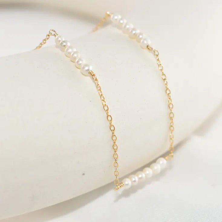 Gold filled Freshwater pearl choker