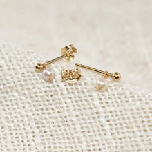 Load image into Gallery viewer, Gold filled mini pearl drop earrings

