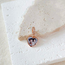 Load image into Gallery viewer, Dangling Heart Photo Charm (Rose Gold)
