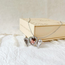 Load image into Gallery viewer, Angel Wings Heart Locket [Engravable]
