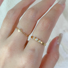 Load image into Gallery viewer, Luna Band Ring ( three stones )
