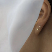 Load image into Gallery viewer, Gold filled Heart studs
