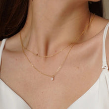 Load image into Gallery viewer, Gold filled Layered pearl necklace
