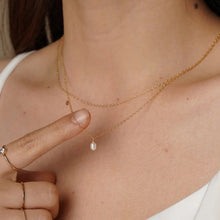 Load image into Gallery viewer, Gold filled Layered pearl necklace
