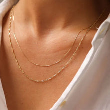 Load image into Gallery viewer, Gold filled Singapore chain necklace
