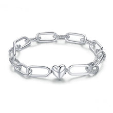 Load image into Gallery viewer, Heart Paper Clip Bracelet
