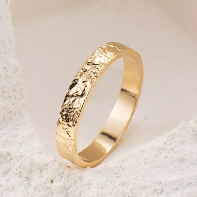Gold filled hammered Ring