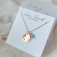 Load image into Gallery viewer, Single Birth flower necklace [Engrave]
