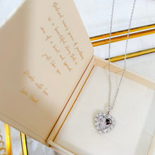 Load image into Gallery viewer, Paved Heart Photo Necklace [Engravable]
