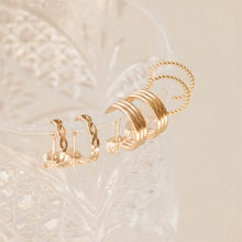 Load image into Gallery viewer, Triple Hoop Earrings [Gold-filled]
