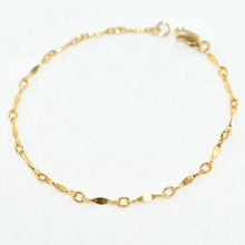 Load image into Gallery viewer, Gold filled dabbed bar chain Bracelet
