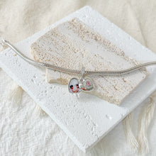 Load image into Gallery viewer, Dangling Double Hearts Photo Charm
