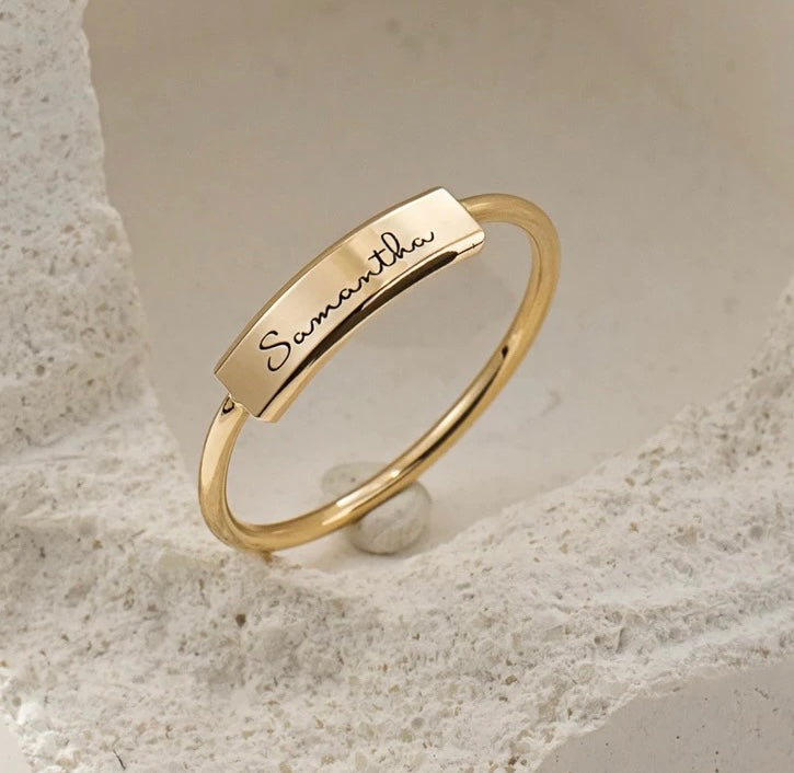 Erin Personalised Band - Gold filled [Engraving option available]