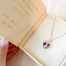 Load image into Gallery viewer, Pink Heart Zircon Photo Necklace
