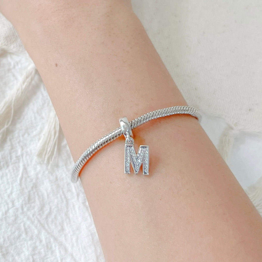 Paved Letter Charm