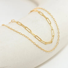 Load image into Gallery viewer, Gold filled layered chain Bracelet
