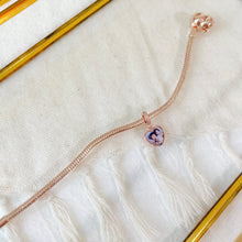 Load image into Gallery viewer, Rose Gold Snake Chain Charm Bracelet
