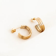 Load image into Gallery viewer, Triple Hoop Earrings [Gold-filled]
