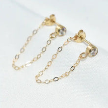 Load image into Gallery viewer, Gold filled chain earrings
