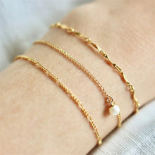 Load image into Gallery viewer, Gold filled Chain Stack Bracelet
