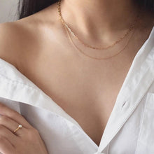 Load image into Gallery viewer, Gold filled layered chain necklace
