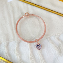 Load image into Gallery viewer, Dangling Heart Photo Charm (Rose Gold)

