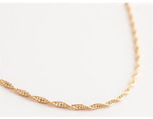 Load image into Gallery viewer, Gold filled Singapore chain necklace

