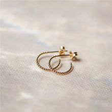 Load image into Gallery viewer, Everyday Twisted Hoop Earrings [Gold-filled]
