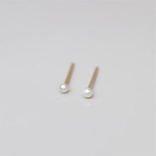 Load image into Gallery viewer, Gold filled Mini Pearl studs
