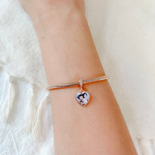 Load image into Gallery viewer, Rose Gold Snake Chain Charm Bracelet
