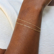 Load image into Gallery viewer, Gold filled layered chain Bracelet
