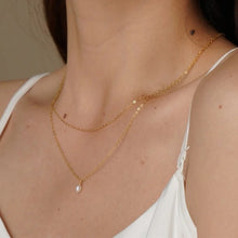 Load image into Gallery viewer, Gold filled Layered pearl necklace
