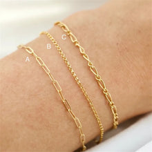 Load image into Gallery viewer, Gold filled Chain Stack Bracelet

