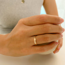 Load image into Gallery viewer, Gold-filled personalised engraved ring 
