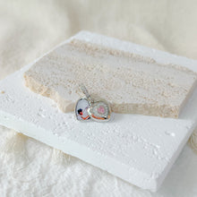Load image into Gallery viewer, Dangling Double Hearts Photo Charm
