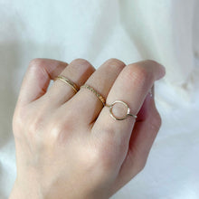 Load image into Gallery viewer, Aurelia hammered stackable ring
