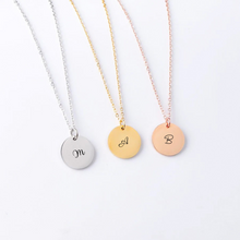 Load image into Gallery viewer, initials engraved necklace

