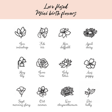 Load image into Gallery viewer, Mini birth flower bar necklace
