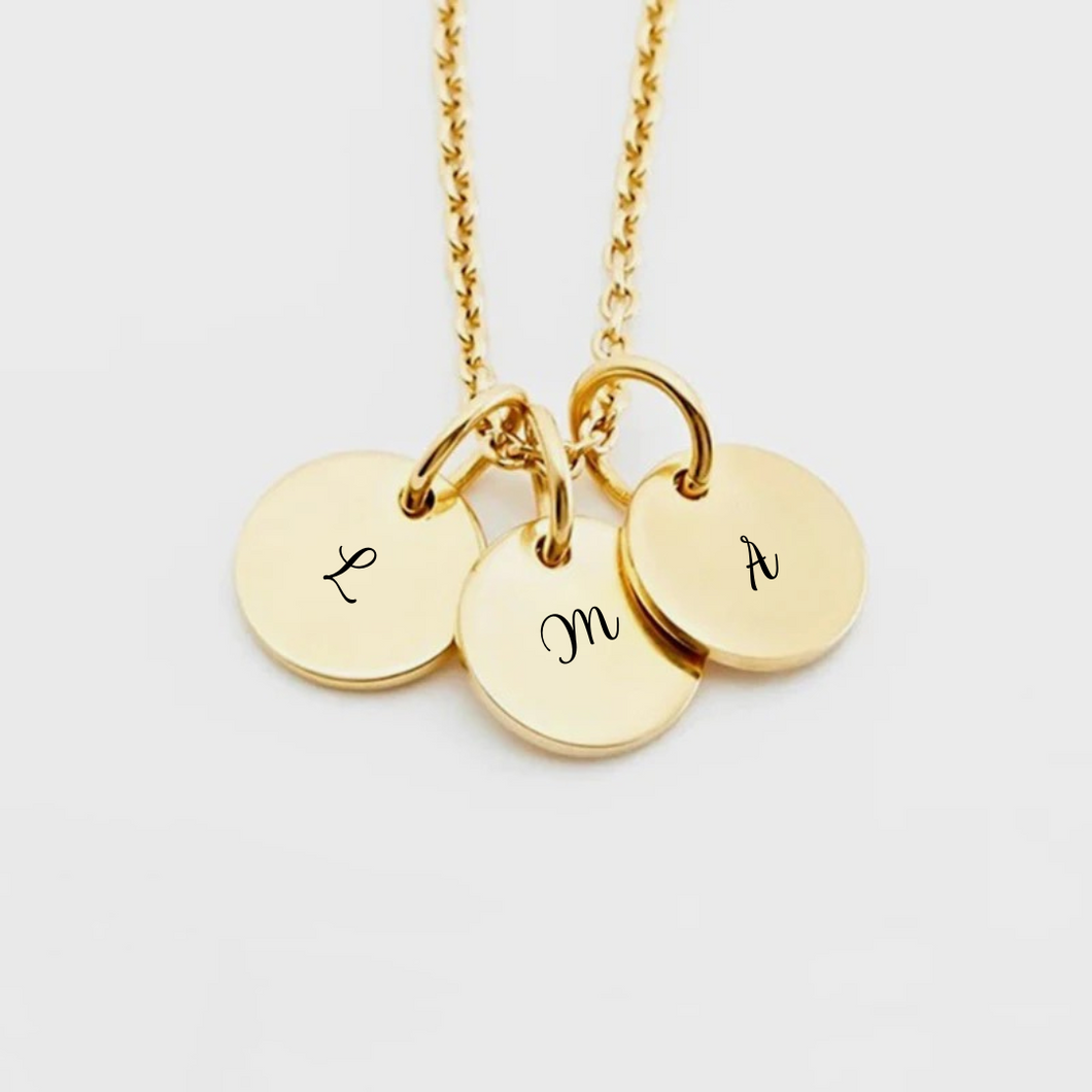 Mini initials necklace [Engrave]