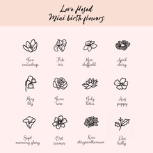 Load image into Gallery viewer, Mini birth flower discs necklace [Engrave]
