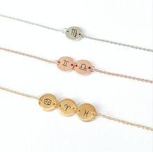Load image into Gallery viewer, Mini zodiac bracelet [Engrave]
